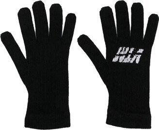 VTMNTS Intarsia-Knit Logo Gloves