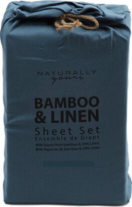 Slate Bamboo From Linen Sheet Set