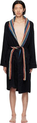 Black Artist Stripe Robe