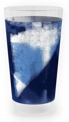 Outdoor Pint Glasses: Shibori - Indigo Outdoor Pint Glass, Blue