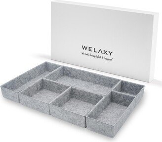 Welaxy Deluxe 6 Piece Rectangular Organizer Bins Gift Boxed Set