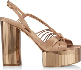 Sabina 105MM Satin Platform Sandals