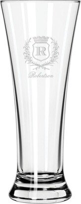 Personalized Engraved Glass Beer Pilsner - Custom Monogram For Lovers, Father's Day, Groomsmen, Him