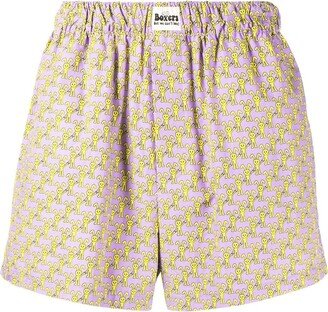 Bunny motif-print boxer shorts