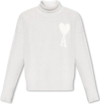 Logo Intarsia Turtleneck Sweater-AC