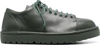 Lace-Up Leather Sneakers-AB