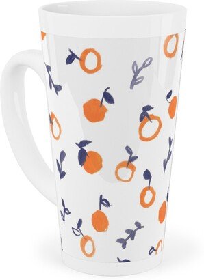 Mugs: Whimsical Watercolor Orange Tall Latte Mug, 17Oz, Orange