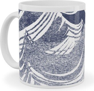 Mugs: Wild Ocean Ceramic Mug, White, 11Oz, Gray