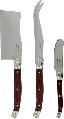 French Home Laguiole 3-Piece Cheese Knife Set-AD