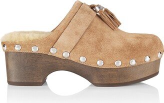 Johannes 50MM Suede & Shearling Clogs