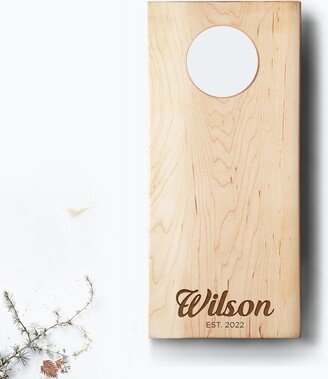 Personalized Wood Cheese & Charcuterie Board Engraved With Handle