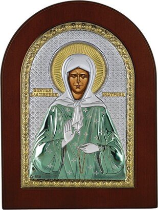 Saint Matrona - Greek Orthodox Catholic Christian Byzantine-Silver Icon