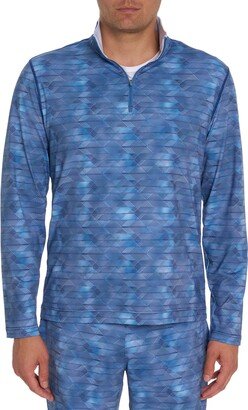 Forman Geo Print Stretch Quarter Zip Pullover