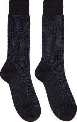 Black & Navy Gancini Socks