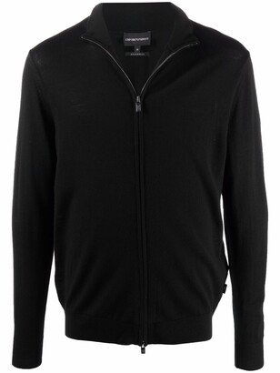 Zipped-Front Virgin Wool Pullover