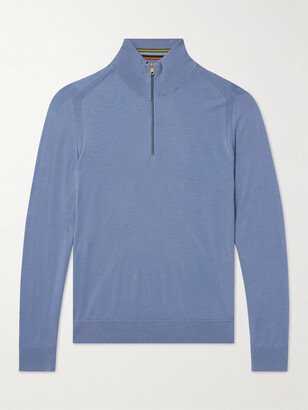 Slim-Fit Merino Wool Half-Zip Sweater-AE