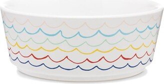 Dog Sketched Wave Bowl Multi - Large