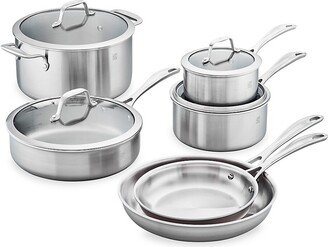 Spirit 3-Ply 10-Piece Stainless Steel Cookware Set