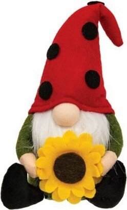Garden Ladybug Gnome with Sunflower - Height - 9.50 in. Width - 4.50 in.