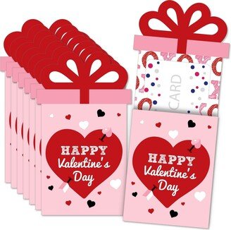 Big Dot Of Happiness Conversation Hearts - Valentine's Day Nifty Gifty Card Holders - Set of 8