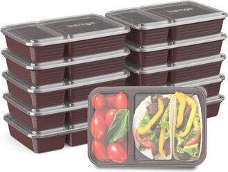 Bentgo Food Prep 2-Compartment Food Storage Containers, Pack of 10