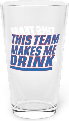 Giant Sports 16 Oz Football Pint Glass | This Team Makes Me Drink Barware - Tailgate Drinkware Man Cave Essentials