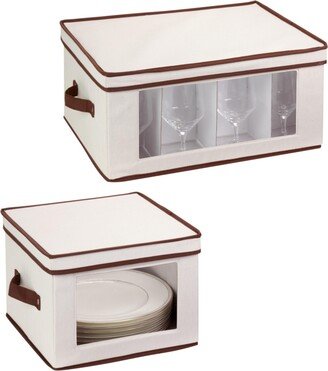 2-Pack Dishware or Closet Window Storage Boxes