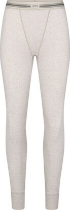 Cotton Rib Legging | Heather Oatmeal Multi