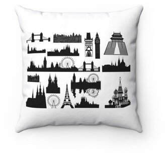 Landmarks Pillow - Throw Custom Cover Gift Idea Room Decor