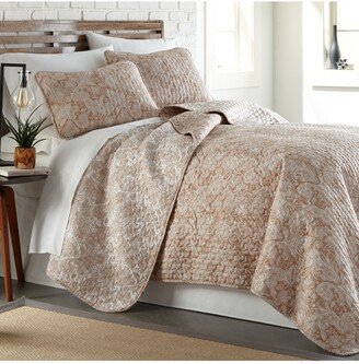 Boho Paisley Lightweight Reversible Quilt and Sham Set, Full/Queen