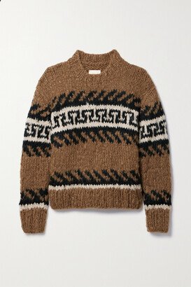 Jooshi Jacquard-knit Cashmere Sweater - Brown