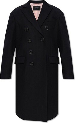 Double-Breasted Long-Sleeved Tailored Trench Coat-AA