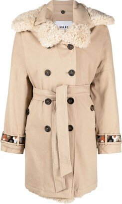 Double-Breasted Cotton Trench Coat-AA