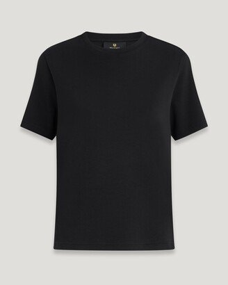 Cotton Jersey Anther Crewneck T-Shirt In Black