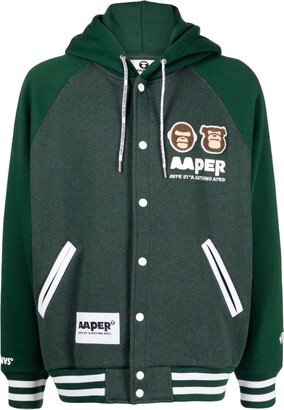 Logo-Appliqué Varsity Bomber Jacket