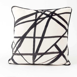 Ready To Ship Channels Velvet Pillow Cover in Ebony/Ivory .kelly Wearstler Fabric. Lumbar Cover, Luxury