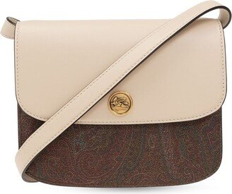 Paisley Printed Logo Plaque Crossbody Bag