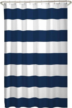 Porter Striped Shower Curtain Navy