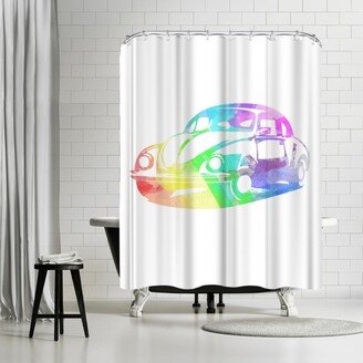 71 x 74 Shower Curtain, Vw Beetle by Indigo Sage Design