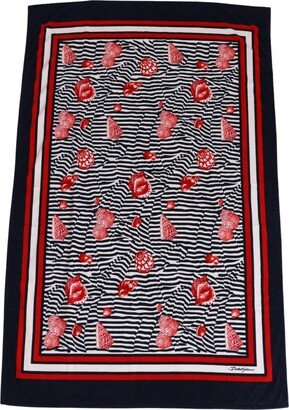 Blue Red Seashell Beach Women's Cover Beach Women's Towel