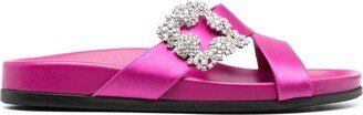 Chilanghi crystal-embellished satin mules