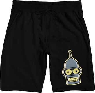 Futurama Bender Men's Black Sleep Pajama Shorts-Medium