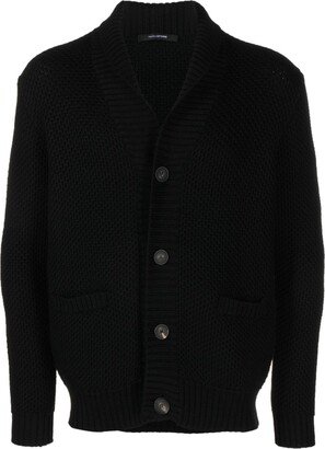 Shawl-Collar Wool Cardigan