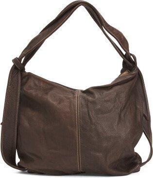 Leather Smooth Convertible Tote Backpack for Women