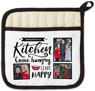 Pot Holders: Happy Kitchen Pot Holder, White