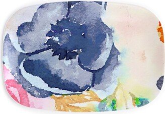 Serving Platters: Spring Dreams - Watercolor Floral - Multi Serving Platter, Multicolor