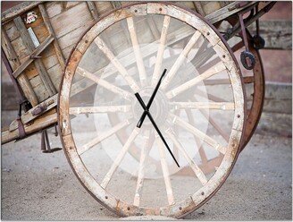 Designart Oversized Farmhouse Metal Wall Clock