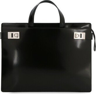 Gancini-Buckle Zipped Briefcase