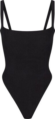 Terry Lounge Seamless Bodysuit | Onyx