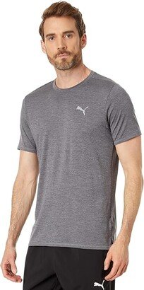 Run Favorite Heather Short Sleeve Tee (Cool Dark Gray Heather) Men's Clothing